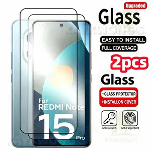 KAYKWONG'S 2-Pack Ultra HD Tempered Glass Film for Redmi Note 15 14 13 Pro Pro+ 4g 5g, Anti-Scratch, Anti-Fingerprint, Easy Installation, Phone Protection Film