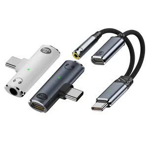 USB C to 3.5mm Headphone and Charger 2 In 1 Adapter