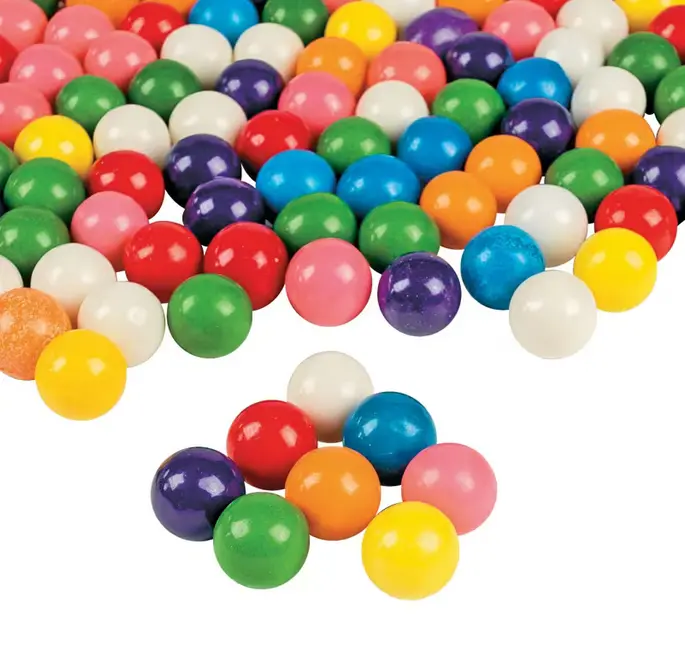 20 oz. Machine-Sized Round, Gumball Candy - 257 Pc.