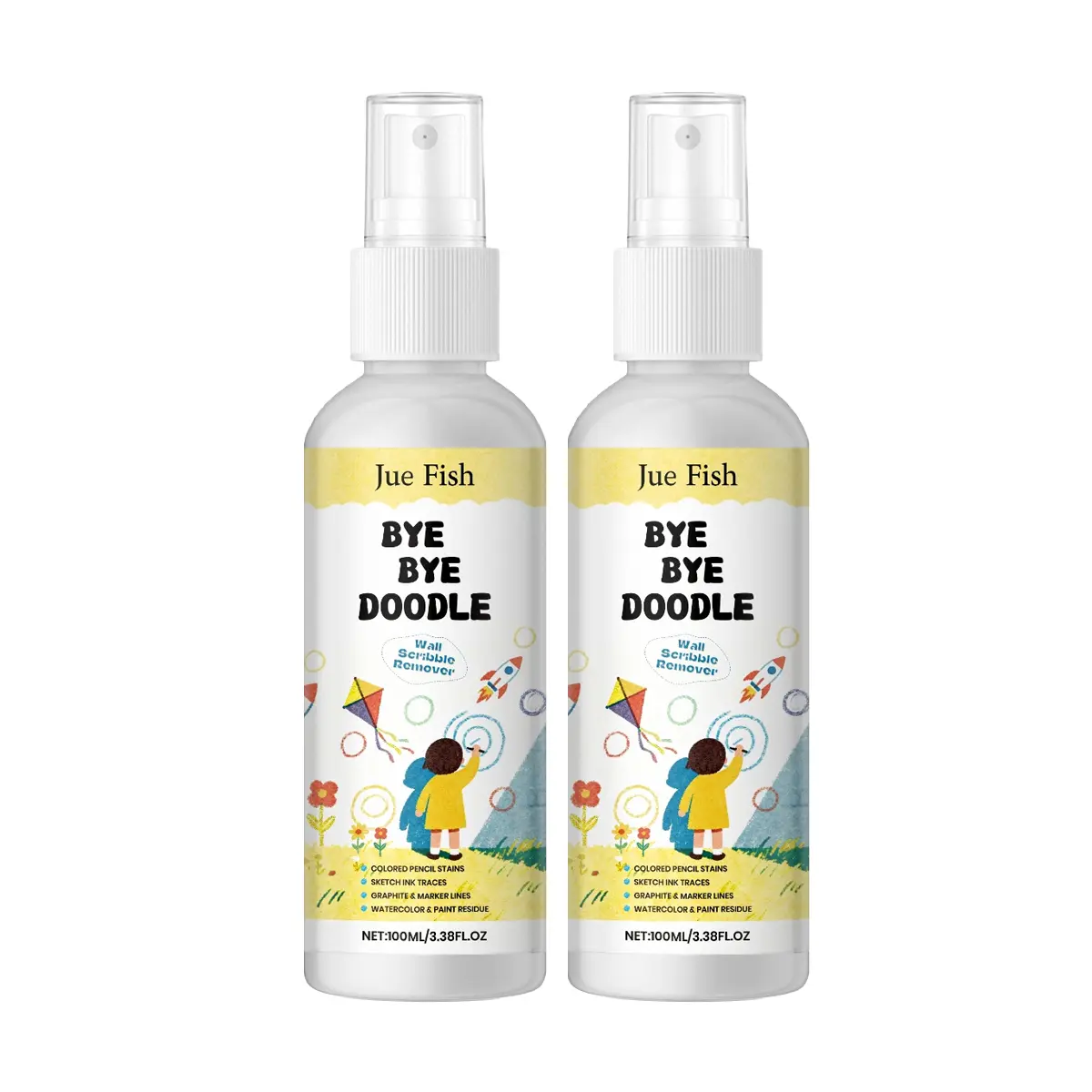 Household Crayon Remover - Quick Clean Single Unit for Marker, Ink, Graffiti Stains on Walls, Painted Surfaces, Whiteboards, Wallpaper - Safe for Home Playroom, Classroom