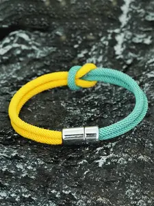 Unisex Minimalist Magnetic Closure Rope Braided Bracelet, Elegant Minimalist Bangle, Fashionable Hand Jewelry for Women & Men, Trendy All-match & Exquisite Jewelry for Birthday Gift, Adjustable Bangle Jewelry