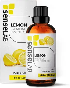 SenseLAB lemon essential oil -100% pure extract lemon oil - therapeutic grade lemon essential oil - moisturizing lemon oil - mood boosting o Healthcare Fitness Solution Therapy Wellness Aromatherapy Treatment Healthy Health Healthcare Fitness