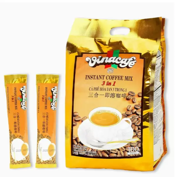 Instant Coffee 100 Sticks - 3 in 1 Milk Coffee Blend,