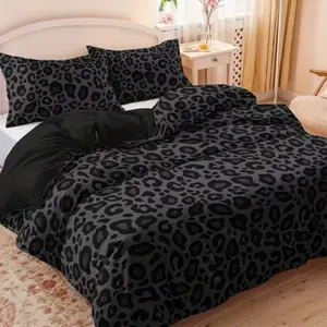 3pcs Leopard Print Bedding Set, Includes 1 Duvet Cover and 2 Pillowcases, High-Definition Printing, Luxury Home Decor, All Seasons