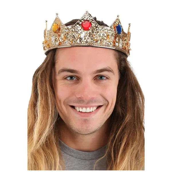 Gold King Costume Crown for Men