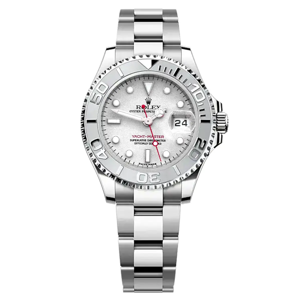 Rolex Yacht-Master 169622 29mm Automatic Platinum Dial & Bezel Stainless Steel Ladies Watch WHP043135