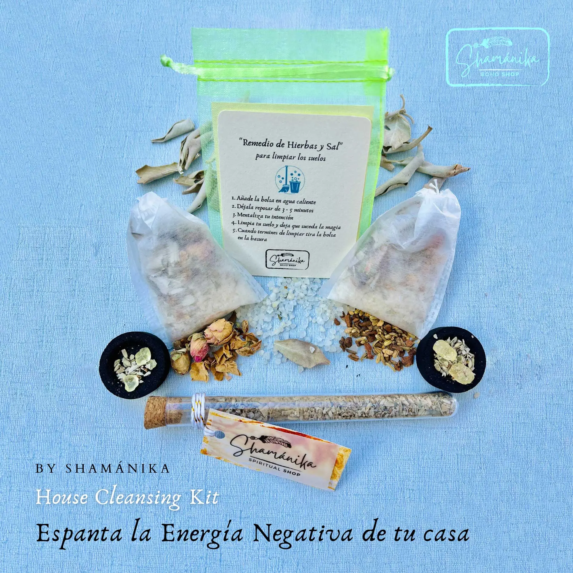 Kit Místico de Limpieza Espiritual - Limpiadores Energéticos - Remedios Naturales para sacar la mala vibra