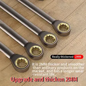 8mm-32mm Chrome Vanadium Fixed Head Ratchet Wrench Set, Combination Ratchet Wrenches, British & Metric Combination Spanner, 72 Tooth Adjustable Wrench Repair Tool, Multifunctional Wrench Set, Ratcheting Wrench Set