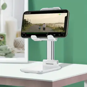 Foldable Phone Stand, Portable Tablet Holder, Adjustable Desk Mount, Display Stand, Universal Support for Live Streaming, Online Classes, TV Shows, Smartphone Holder Stand
