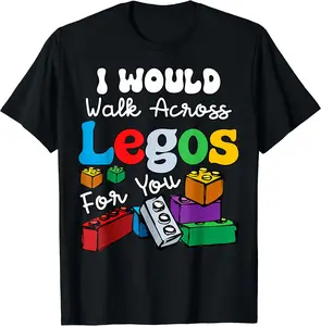 Funny Brick Builder Building Blocks Legos Tee T-Shirt