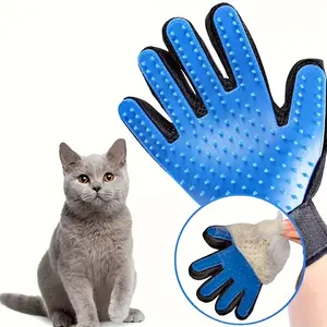 2pcs Pet Glove, Pet Grooming Bathing Washing Hair Remover Brush Fur Mitts, For Cat Dog Horse Rabbit Animal