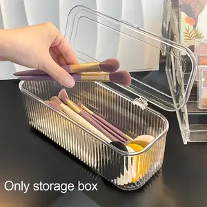 Large Capacity Multi-Functional Dustproof Storage Box, Makeup Brush Holder, Cosmetic Organizer, Makeup Tool Organizer, Multifunctional Storage Bin, Beauty Supplies Organizer, Desk & Dorm Use, Home Essential