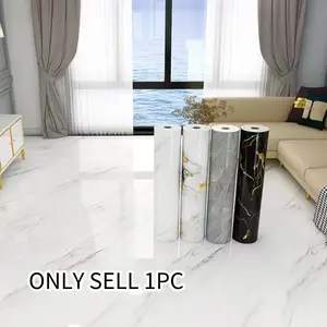 One Roll of Extra Thick Marble Floor Decals,15.75in*118.11in, Made of Vinyl Wallpaper. These Peel-And-Stick Panels Are Portable And Removable, Easy to Clean And Maintain,Suitable for kitchen, bathroom, living room floors and walls,Flooring Vinyl