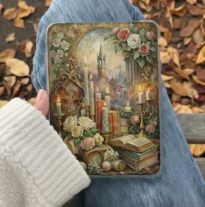 Academia Vibes Floral Bookish Kindle Insert Card for Clear Case – Aesthetic Book Lover Decor | Cozy Reading Accessory