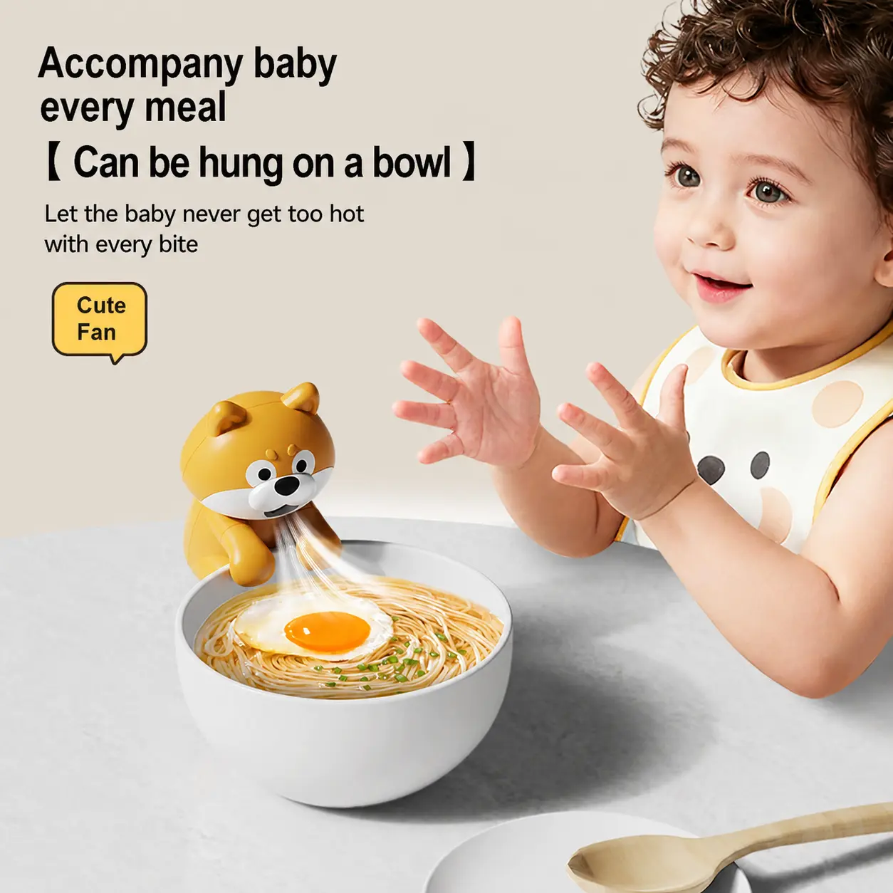 Animal Shape Kids' Desktop Mini Cooling Fan - Practical Beverage & Hot Food Cooling Air Blower with Cell-Powered Operation