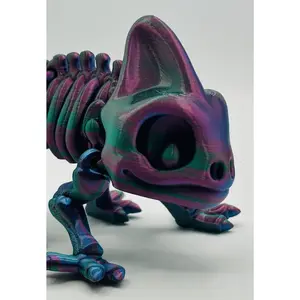 Skeleton Chameleon, 8" Articulated Flexi Pet