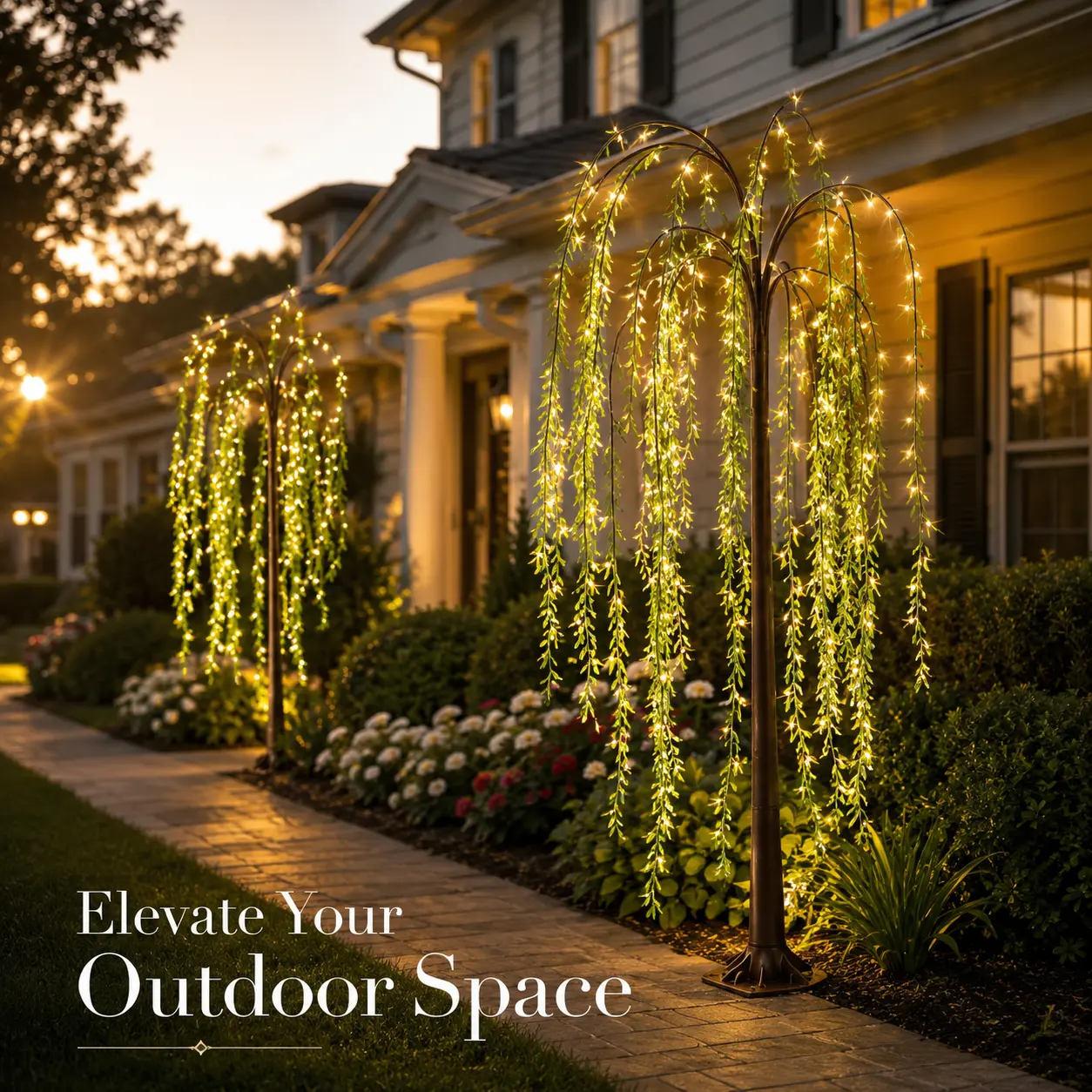 Charming LED Weeping Willow Lights - 3.9 ft / 4.9 ft / 5.9 ft, USB-powered artificial weeping willow floor lamp, perfect for home and holiday decor, Mother’s Day, spring and summer decorations, and various occasions