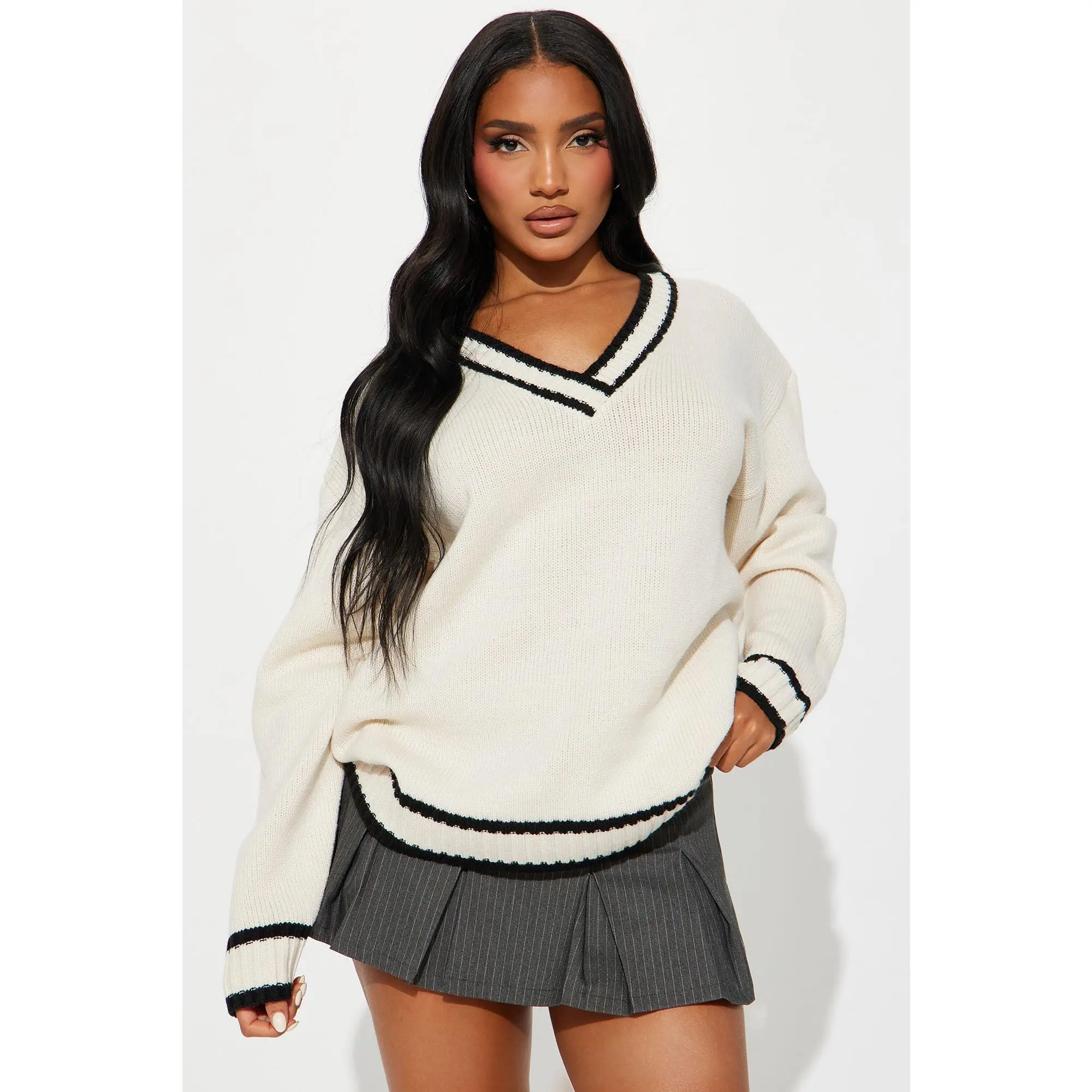 Fall Semester Sweater - Ivory/combo Fall Semester Sweater - Ivory/combo