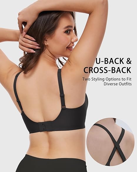 Womens Seamless Bra No Underwire Comfort Push Up Bras Buttery Soft Wireless Bralette Full Coverage Sport Everyday Bra