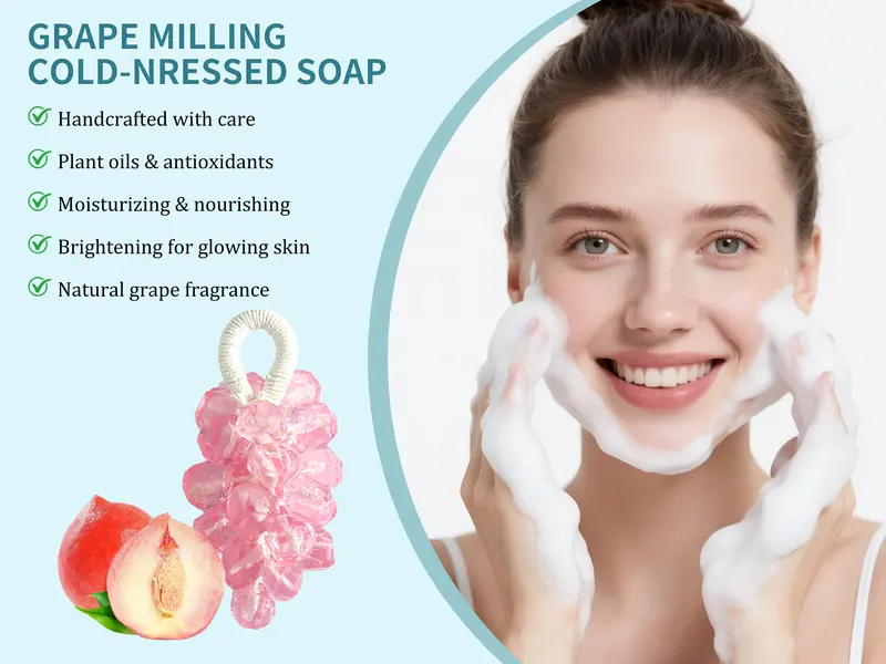 Product Introduction of 【Black Friday】 Vireo Proro & Paul Frank Grape Soap on a Rope – Handmade DIY Decorative Grape Soap, Natural and Gentle, Moisturizing and Cleansing, Long-Lasting Fresh Scent, Perfect for Home Décor and Bathroom, Aesthetic & Creative Christmas Gift 32