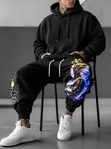 Men's Aesthetic Graphics Print Casual Pants, Women's Heavyweight Jogger Pants with Drawstring Waist, Fitted Long Regular Trousers for All Seasons, Casual Sport Trousers