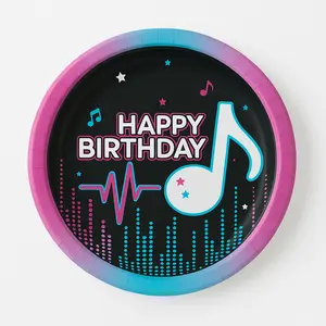 Internet Famous Birthday Dessert Plates, 7-Inch Round, 8-Pack