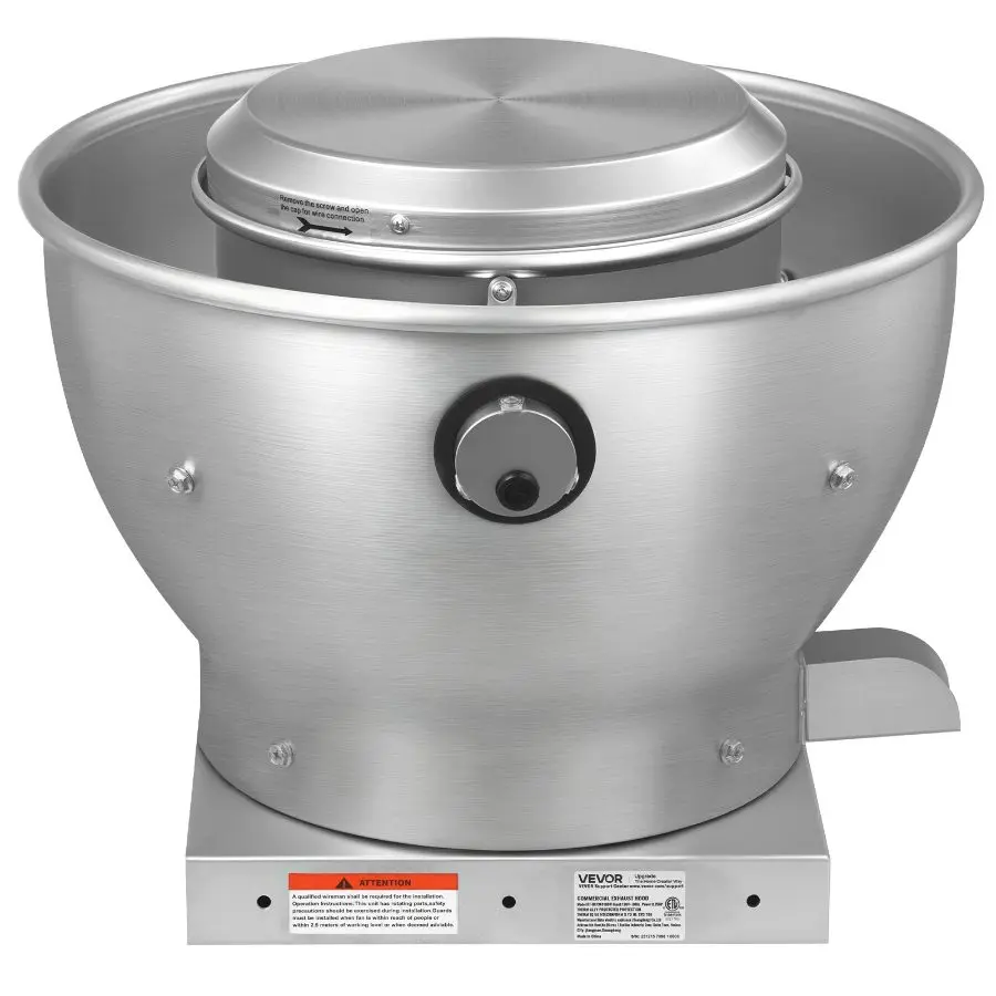 【DealsForYouDays】 VEVOR Commercial Kitchen Exhaust Fan, 612 CFM Restaurant Canopy Hood Exhaust Fan, 0.25HP 180W Direct Drive Food Truck Hood Vent, High Speed Low Noise, for Warehouse, Agriculturedealsforyoudays