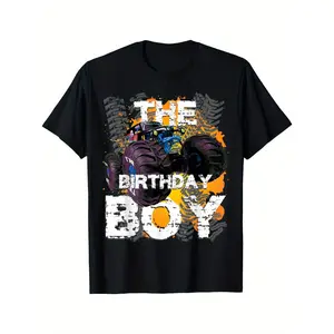 The Birthday Boy Monster Truck Matching Family Party T-Shirt