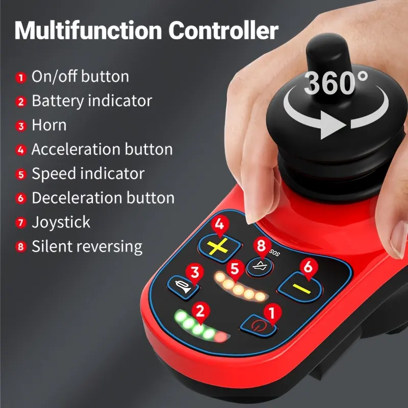 Electric Wheelchair Mobility Scooter for Seniors, 300/500W High Power, 13-15 Mile Extended Range, Lightweight and Foldable, 350 Lbs Weight Capacity