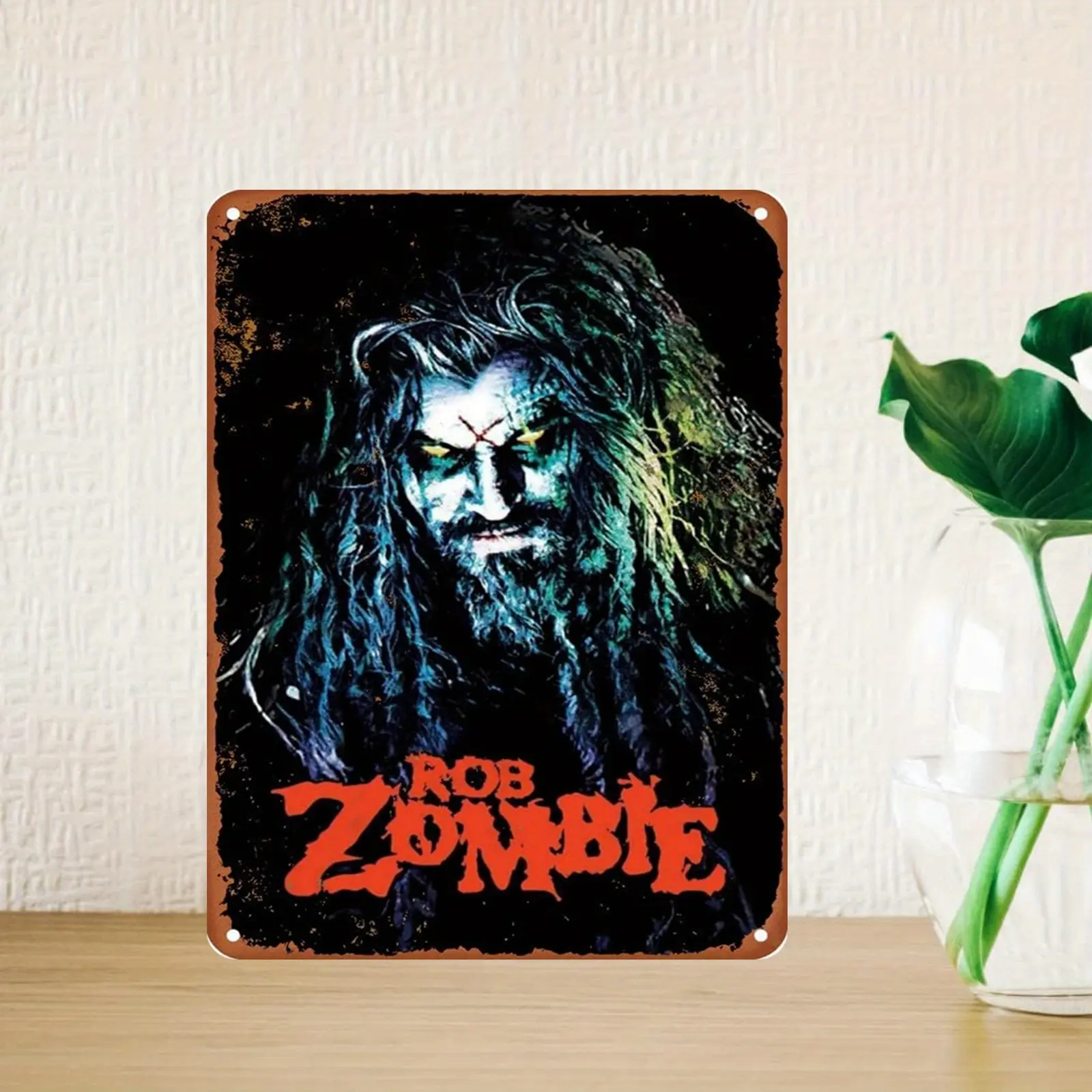 Rob Zombie Retro Vintage Prints Wall Plaque - 8x12 in Scary Creepy Speciality Sign, Rob Zombie Decorative Artwork for Home, Bar Wall Picture Decor
