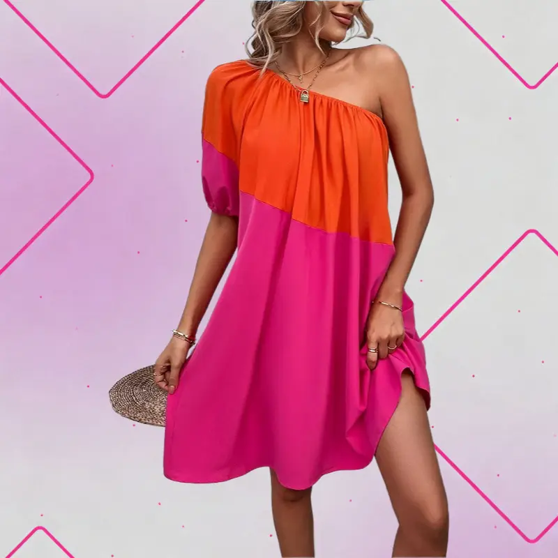 colorblock dress - TikTok Shop