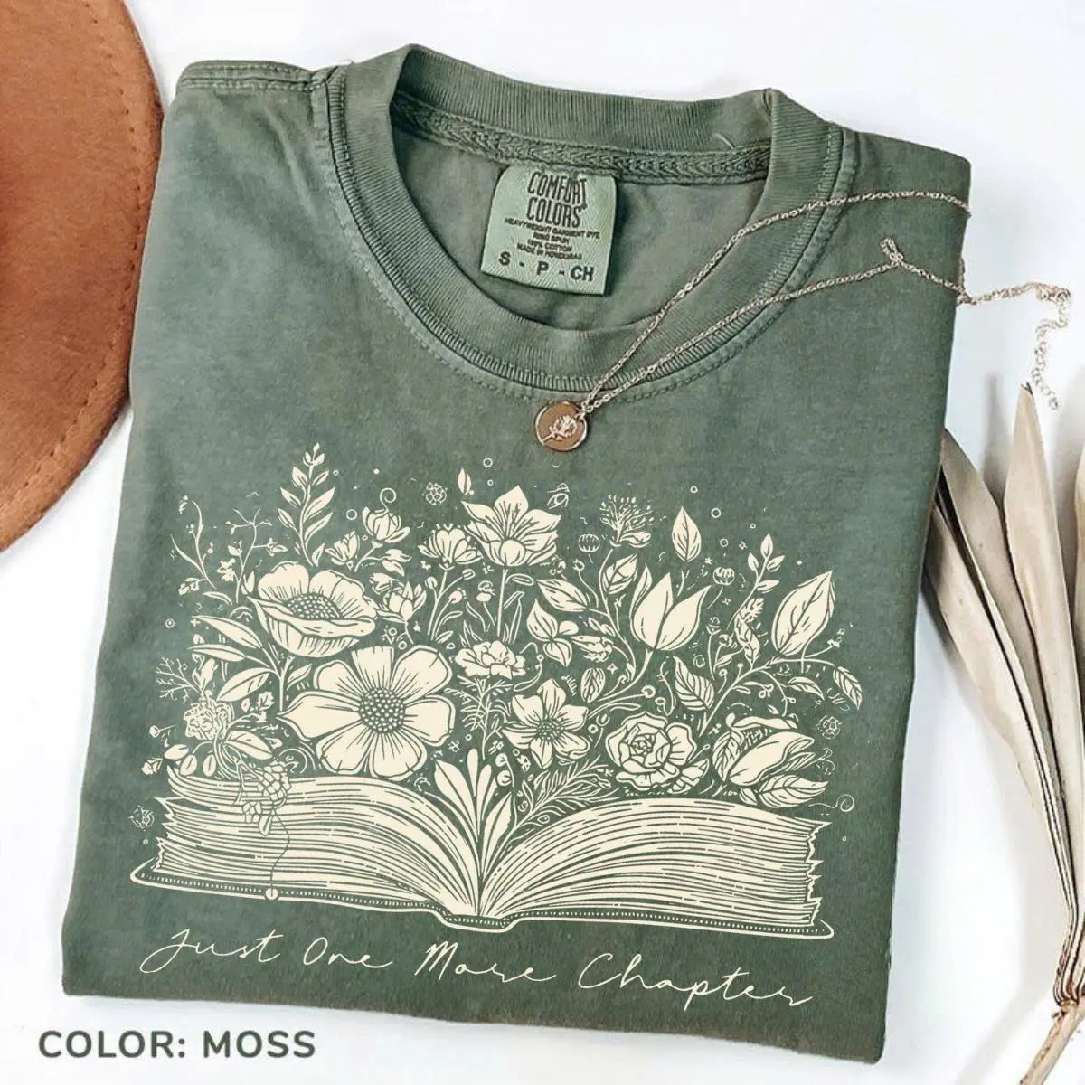 Comfort Colors Just One More Chapter T-Shirt, Bookish Merch Tee, Reading Tshirt, Literature, Book Lover T-Shirt
