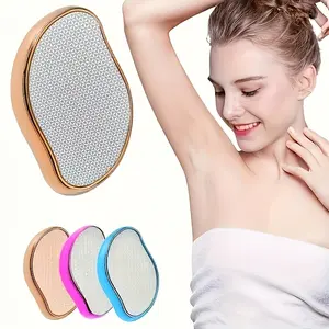 Crystal hair remover for men and women - painless exfoliation, reuse and waterproof hair removal tool, blue/pink/gold, for smooth back, arms, legs, blue hair remover, elegant design, reused equipment 4 seasonsAvailable in 3 colors, optional