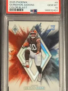 2025 Panini Phoenix #8 Quinshon Judkins PSA 10 Rookie Color blast SSP - Browns