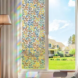 Maple Leaf Pattern Window Privacy Film, Waterproof Light Catcher, Anti-privacy Electrostatic Film, Decorative Sticker for Home Living Room Glass, Ornaments