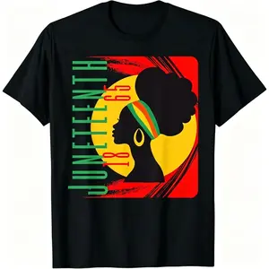 Juneteenth 1865 Freedom Day Celebrating Black Women and Girls in African Afro T-Shirt