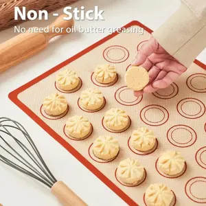 Silicone Baking Mats for Oven, 42 X 29.5cm, Reusable Non Stick Heat Resistant Bakeware Sheets Liner, Macaron, Cookies Bread
