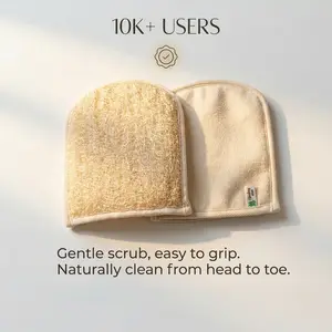 Spring/Summer Exfoliating Bath Washcloth — Cucumber Netting for Blackheads & Dead Skin, Full-Body Cleaning Shower Hand Glove