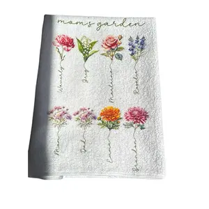 Personalized birth flowers towel for mom, Gift for Mothers Day, Personalized gift for mom, gift from daughter or son, Birth flowers Gifts, Gift Idea for mom