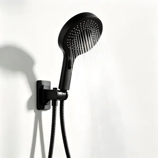 Premium Silky Matte Black Handheld Shower Head, Easy-to-Clean Nozzles for Enhanced Shower Experience