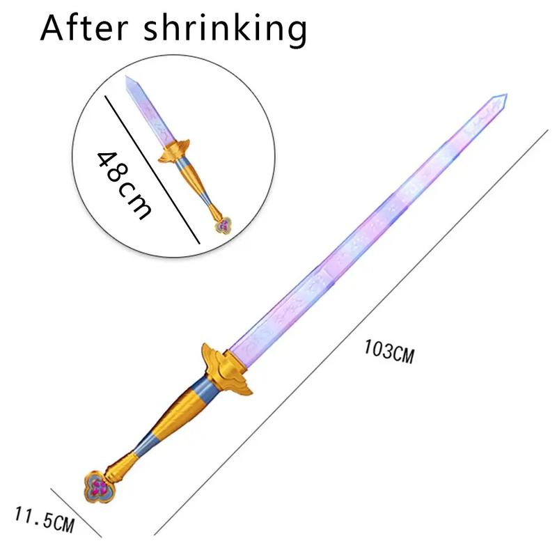 Demon Hunter Hight Quality Cosplay Rumi Sword With Symbol Outfits Prop Scalable Purple Long Sword Accessories Roleplay Prop Gift