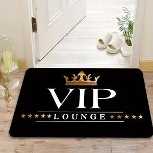 1pc Ultra-Soft Flannel Non-Slip Doormat, VIP Lounge Door Mat, Machine Washable and Fade-Resistant, Suitable for Kitchen, Dining Room, Hallway, Bathroom, Bedroom, Study Room, Indoor/Outdoor Entryway, Welcome Mat, Home Decor