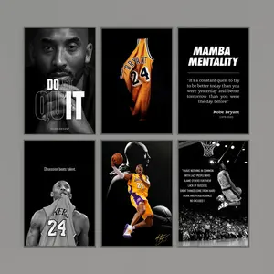 Kobe Bryant Black Mamba Inspirational Wall Art, Motivational Basketball Print, Sports Art Decor,  Unframed Posters