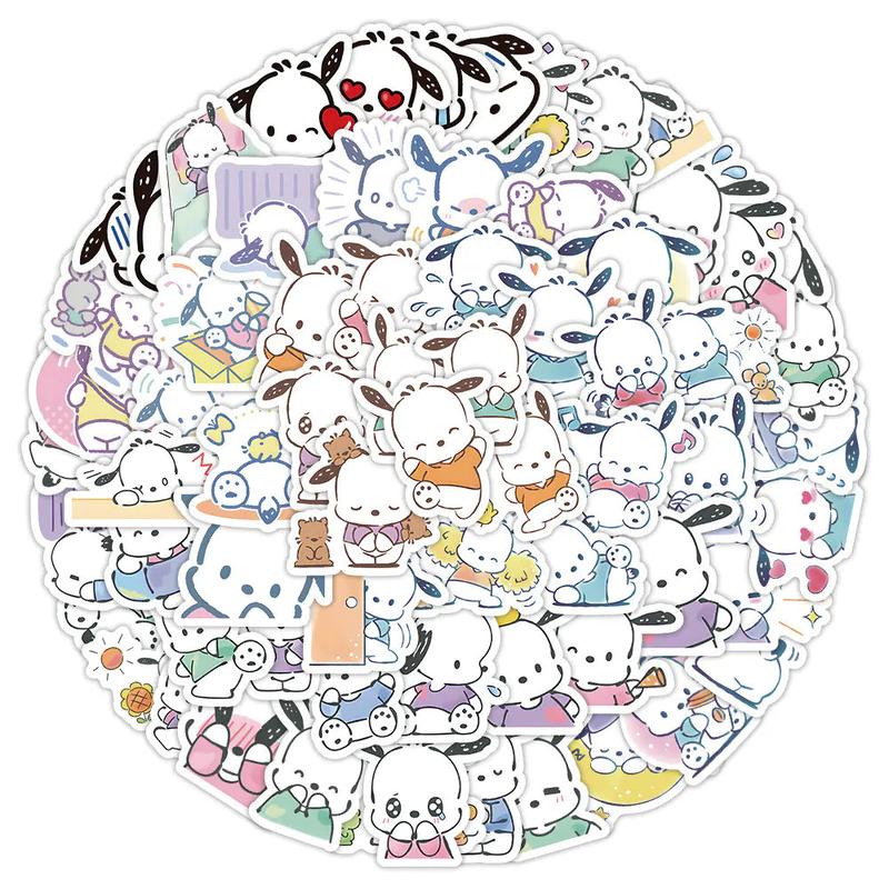64 PCS Sanrio Waterproof Stickers - Pacha Dog & Puppy