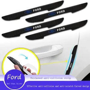 4PCS Bumper Anti-collision Strip Car Door Edge Anti-Scratch Protector Stickers For Ford Focus Mondeo Mustang Fiesta Kuga Escape
