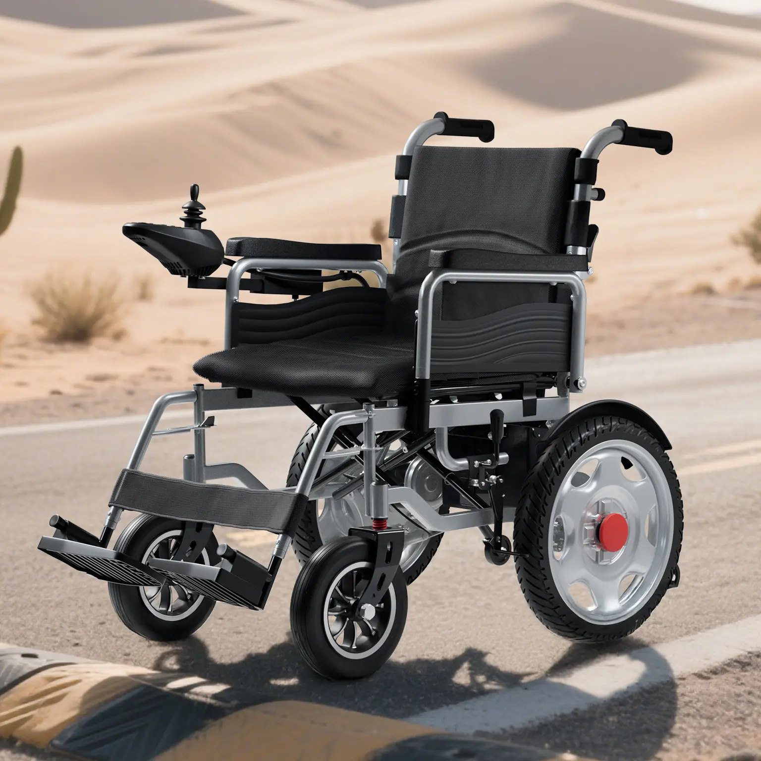 HOMYKING Foldable Electric Wheelchair Equipment - 250W Dual Motor, 15km Range Battery for 8-Hour Continuous Use