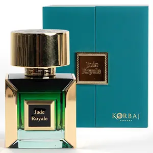 KORBAJ PARFUMS Jade Royale - Arabian Perfume for Women and Men, Extrait de Parfum Mens Cologne with Bergamot Sweet Orange Lemon- Cashmere Wood, Tonka Bean- Ambergris White Musk Patchouli Perfume 100ml