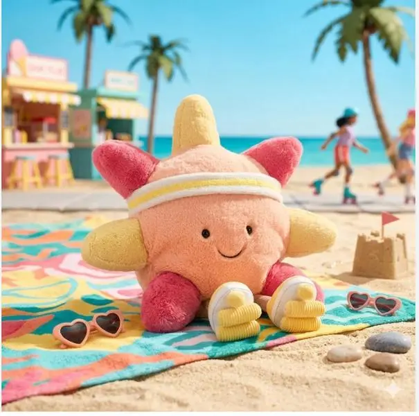 Jellycat Amuseables Sun 'Roller Skates' Stuffed Animal - Adorable Plush Collectible, Newborn Gift with Dust Bag