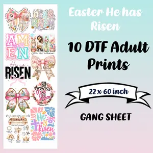 Easter He has Risen Bundle Ready To Press DTF Transfers
