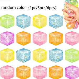Aurora Soft Cube Pressure Balls, 1/3/6pcs Set, Slowly Rising Sensory Toy, Ideal for Teens & Kids, Perfect Gift for Birthdays & Parties